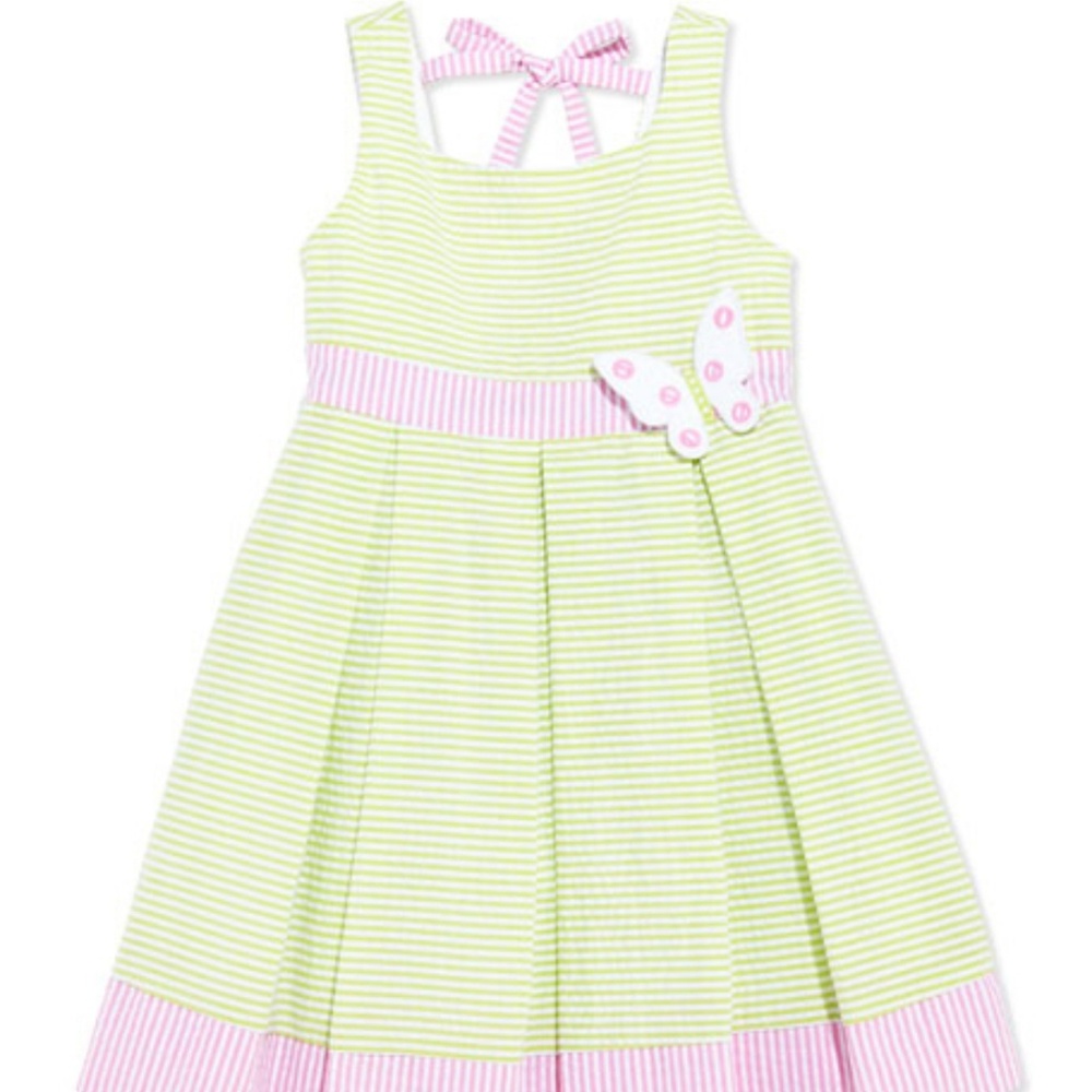 Girls' Seersucker Butterfly Dress